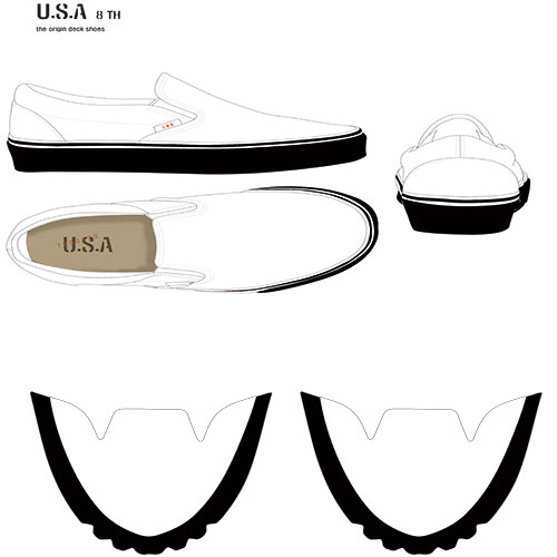 usa deck shoes ( Slip on type ) (조성진 디자이너)
